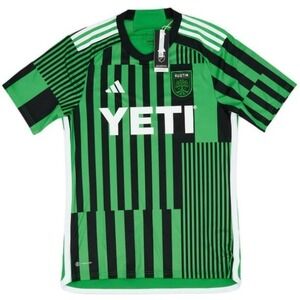 Adidas Austin FC Home Jersey 2023/24 MLS Green/Black Stripes Men's Size S HU1381